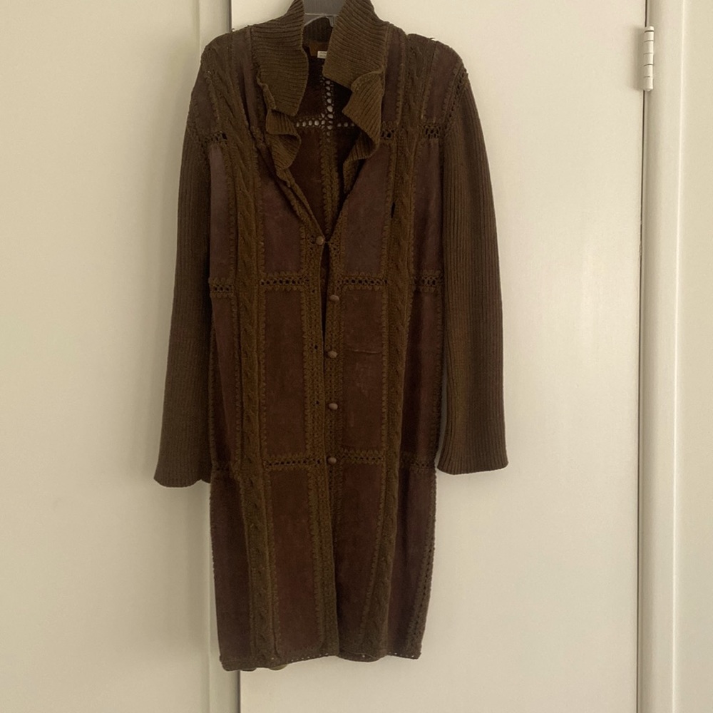 Brown leather jacket